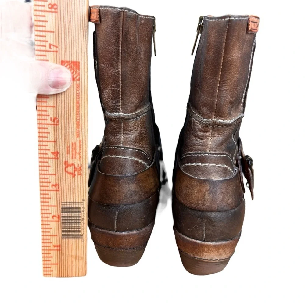 Pikolinos Women’s Leather Ankle Harness Boots Sz 37 (Excellent Condition)